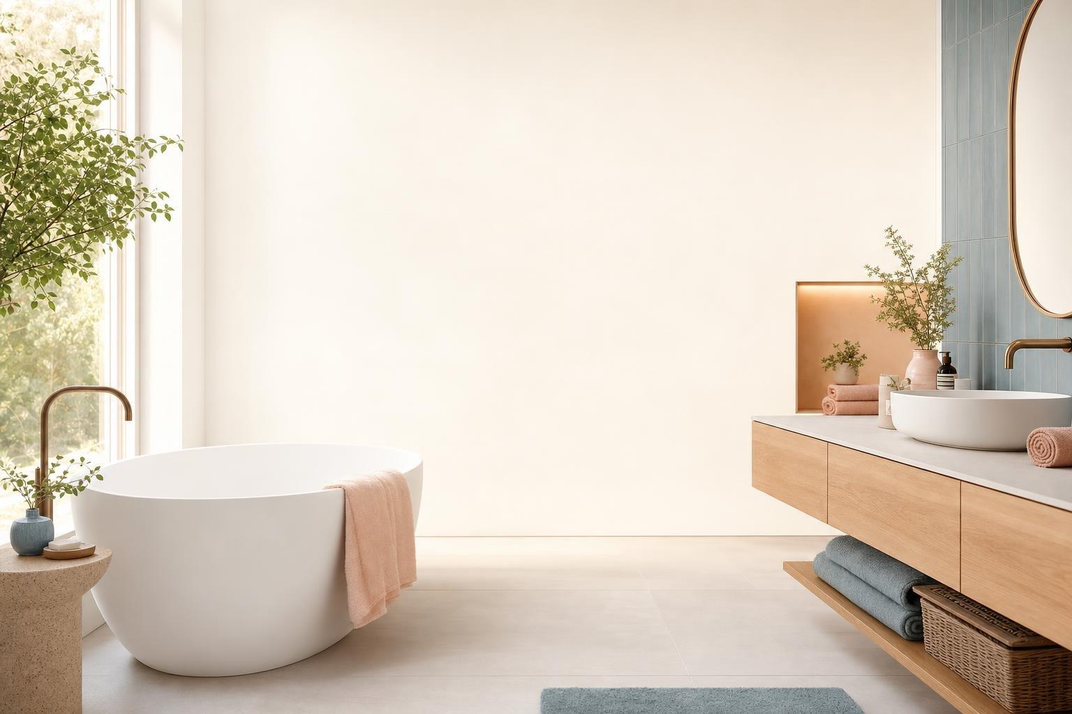 Helles, modernes Badezimmer